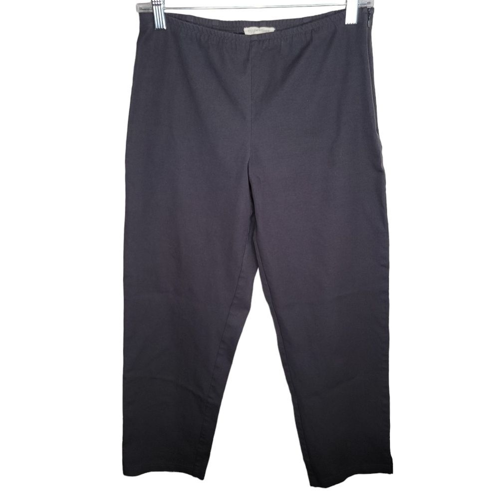Eileen Fisher gray twill ankle pants size Small